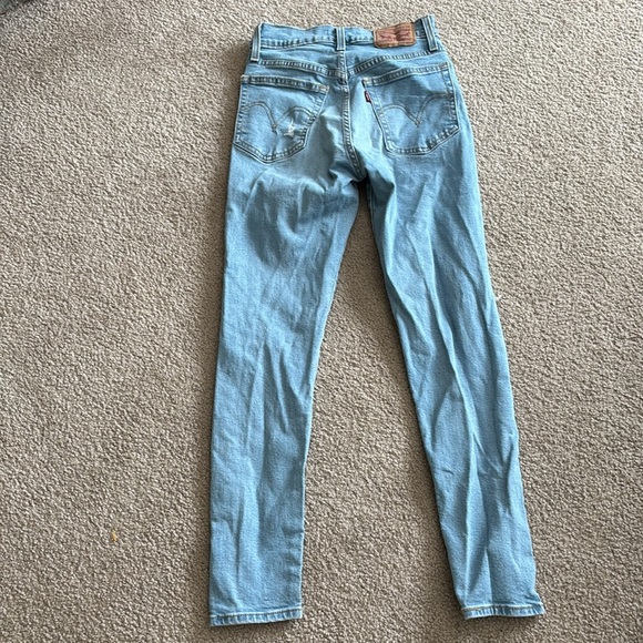 Levi's Wedgie Skinny Light Blue Denim Jeans size 25 - Picture 6 of 9